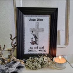 ITH Postkarte - Trauerkarte Jedes Wort zuviel